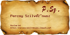 Percsy Szilvánusz névjegykártya